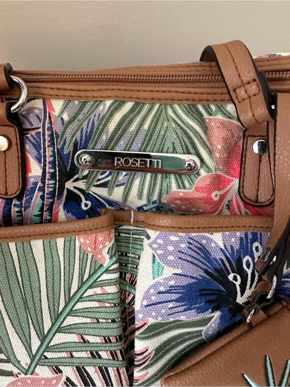 Rosetti Tan-Trim Tropical Floral Tote in Multicolor Print - Picture 2 of 11